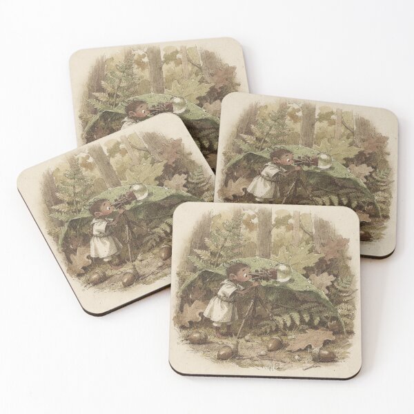 Item preview, Beetle Folk Photographing a Single Dewdrop designed and sold by PictorialWhimsy.