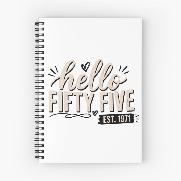 Item preview, Hello Fifty Five EST 1971 - 55th Birthday Vintage Typography Gift designed and sold by BumbleBloom7.