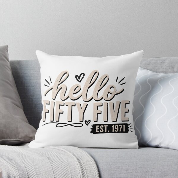 Item preview, Hello Fifty Five EST 1971 - 55th Birthday Vintage Typography Gift designed and sold by BumbleBloom7.