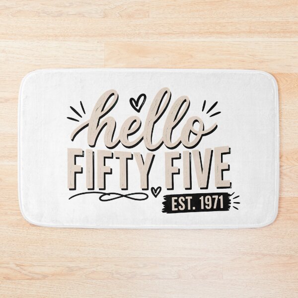 Item preview, Hello Fifty Five EST 1971 - 55th Birthday Vintage Typography Gift designed and sold by BumbleBloom7.
