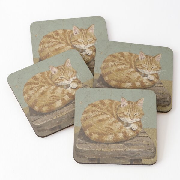 Item preview, Fully Sealed Orange Loaf Cat Folk Art designed and sold by PictorialWhimsy.
