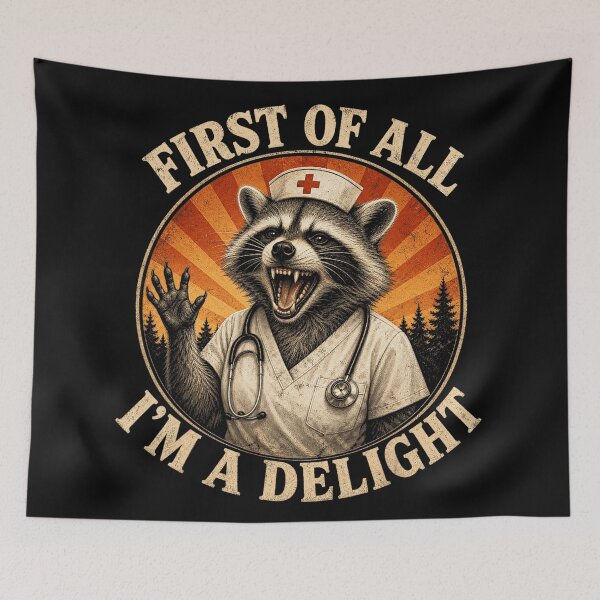 Item preview, First Of All I'm A Delight Nurse Healthcare Worker Funny Sarcastic designed and sold by CharlieConon.