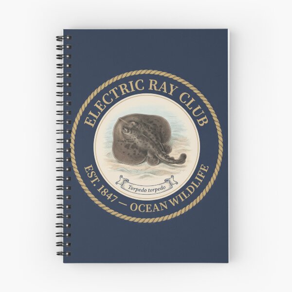 Item preview, Electric Ray Club Vintage Badge Ocean Wildlife designed and sold by CalmCapy Co.