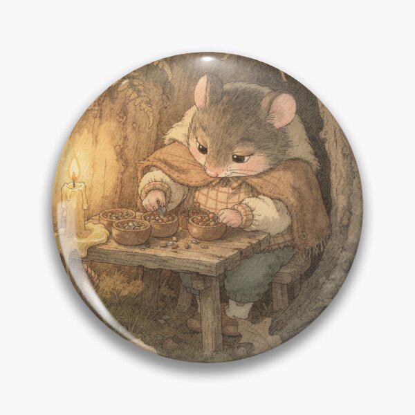 Item preview, Dormouse Folk Sorting Seeds by Candlelight designed and sold by PictorialWhimsy.