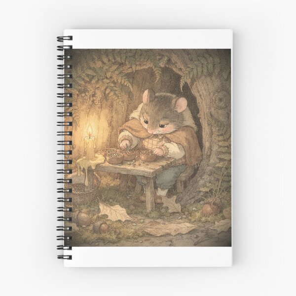 Item preview, Dormouse Folk Sorting Seeds by Candlelight designed and sold by PictorialWhimsy.