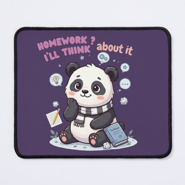 Item preview, Homework? I’ll Think About It - Cute & Fun School Vibes Quote designed and sold by WallMuseStudio .