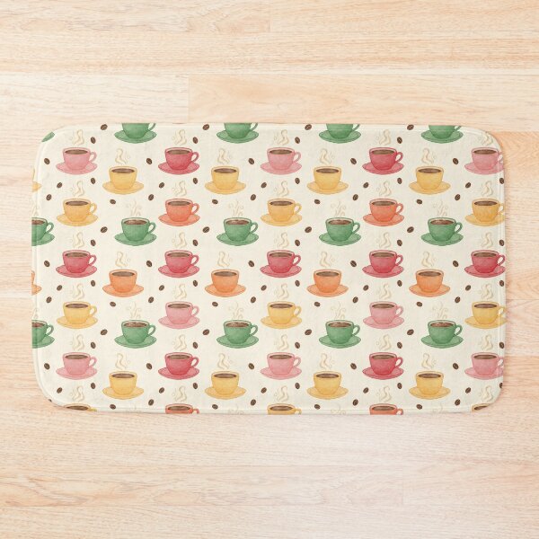 Item preview, Watercolor Coffee Cups Pattern Cute Cafe designed and sold by FestivityFinds.