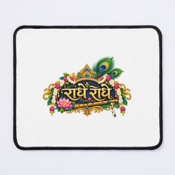 Item preview, Radhe – Divine Floral Peacock Feather Krishna Bhakti Design designed and sold by Creative Dev.