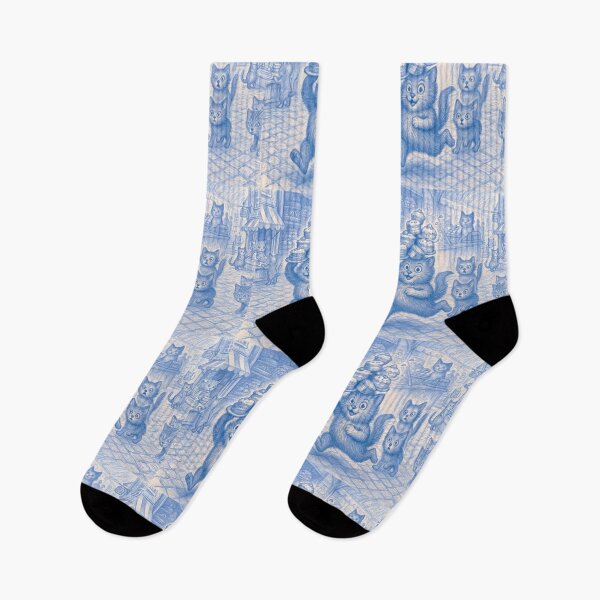 Item preview, Gustave at the Arts et Métiers Market - Blue Vintage Cat Adventures (Fonula Series) designed and sold by FonulaBlue.
