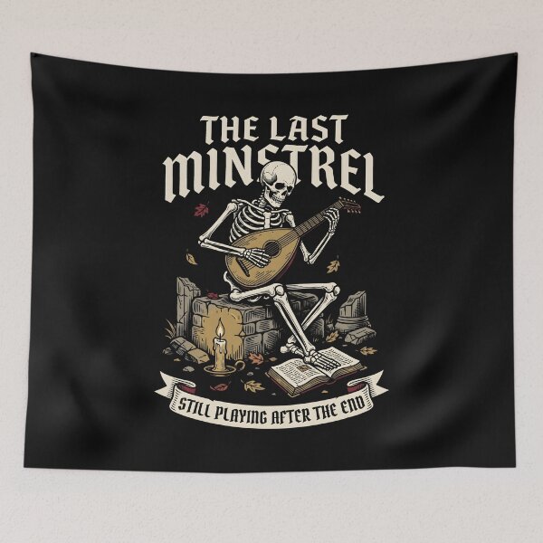 Item preview, The Last Minstrel - Skeleton Musician Dark Academia designed and sold by SplashTastic.