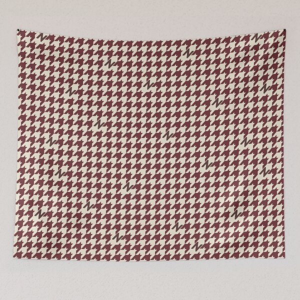 Item preview, Hidden N Houndstooth Pattern in Oxblood Burgundy designed and sold by NATHA PALETTE.