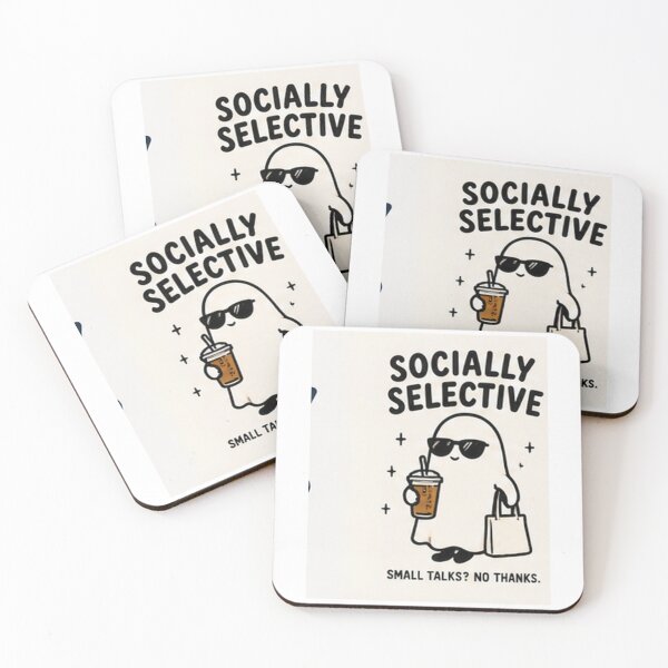 Item preview, Socially Selective Ghost With Iced Coffee designed and sold by MissDeee.