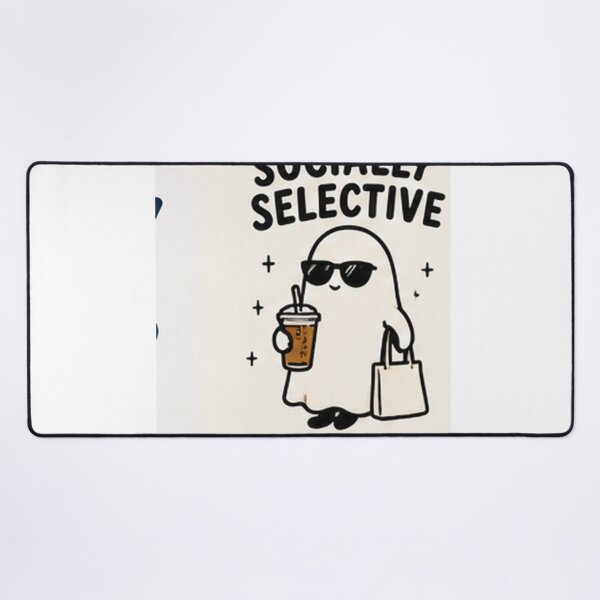 Item preview, Socially Selective Ghost With Iced Coffee designed and sold by MissDeee.