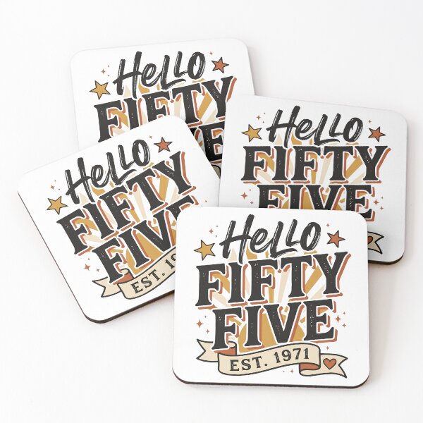 Item preview, Hello Fifty Five Est 1971 Vintage 55th Birthday Retro Sun designed and sold by BumbleBloom7.