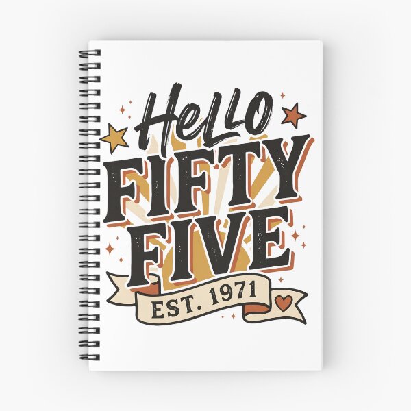 Item preview, Hello Fifty Five Est 1971 Vintage 55th Birthday Retro Sun designed and sold by BumbleBloom7.