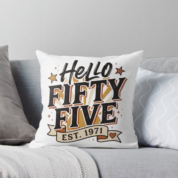 Item preview, Hello Fifty Five Est 1971 Vintage 55th Birthday Retro Sun designed and sold by BumbleBloom7.