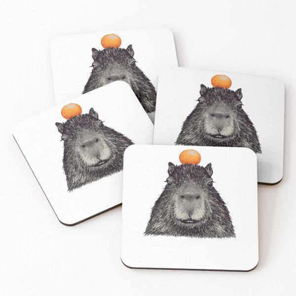 Item preview, Capybara Orange - Capy Yuzu - Capybara with Orange on Head designed and sold by Nikolausgage.