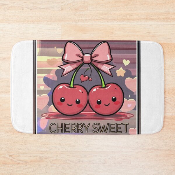 Item preview, Cherry Sweet Cute Coquette Cherries Pink Bow designed and sold by TibbuTees.