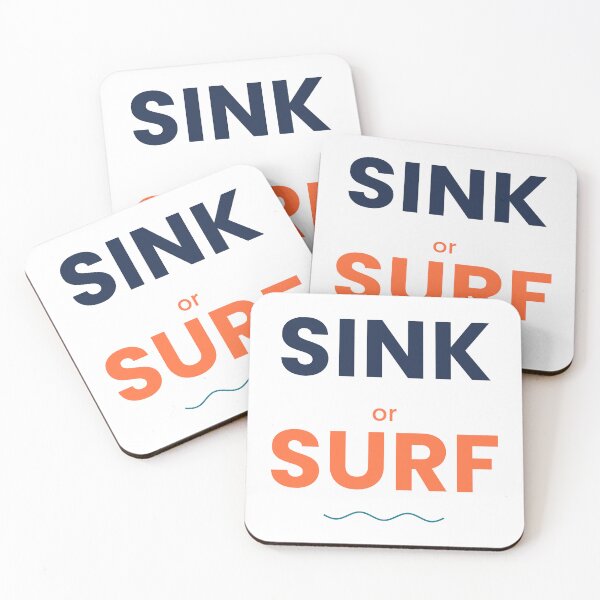 Item preview, Sink or Surf Funny Water Sports Design designed and sold by WakeCapCo.