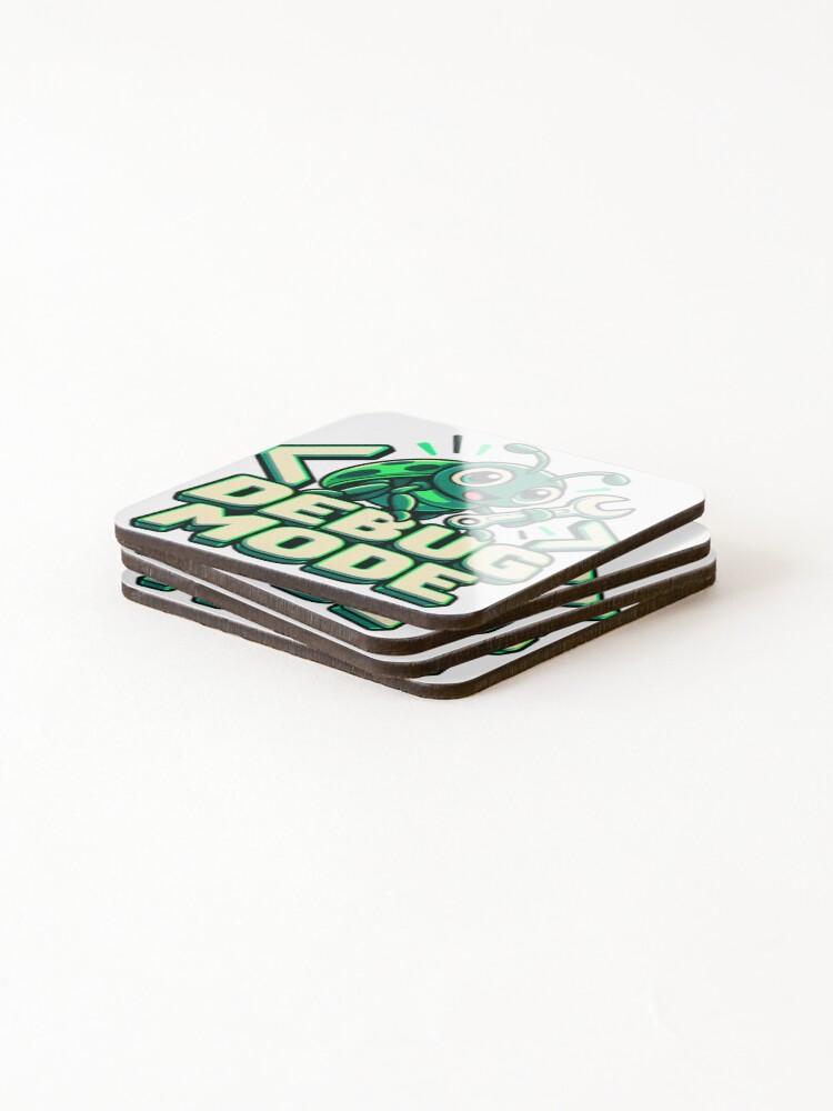 Thumbnail 4 of 5, Coasters (Set of 4), Debug Mode Coding Humor designed and sold by S06PMarketing.