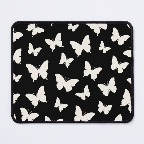 Item preview, Minimalist White Butterfly Silhouette Pattern Black Background Graphic designed and sold by PACS0011.