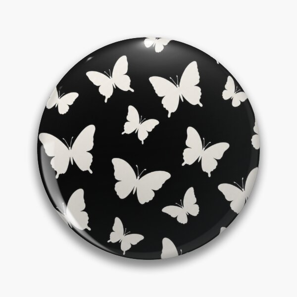 Item preview, Minimalist White Butterfly Silhouette Pattern Black Background Graphic designed and sold by PACS0011.