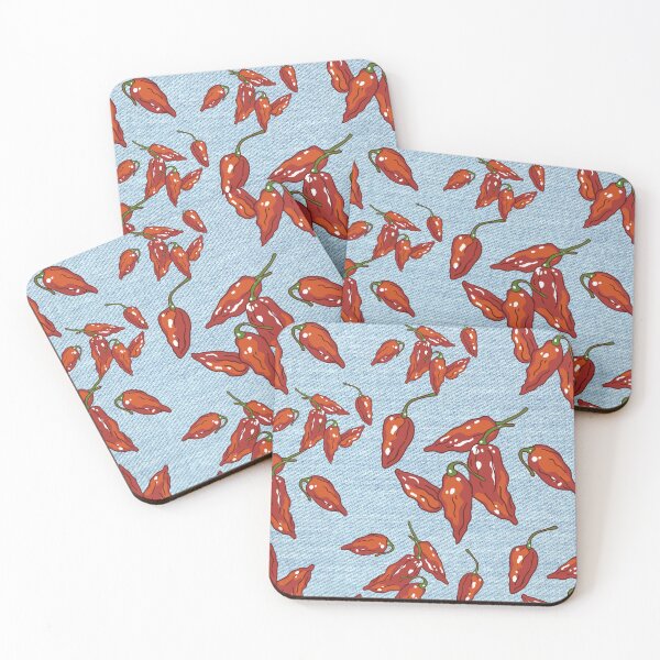 Item preview, Spicy Red Hot Chili Pepper Denim Pattern designed and sold by TheDigitalChefs.