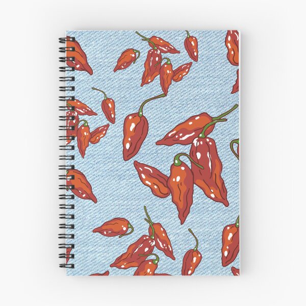 Item preview, Spicy Red Hot Chili Pepper Denim Pattern designed and sold by TheDigitalChefs.