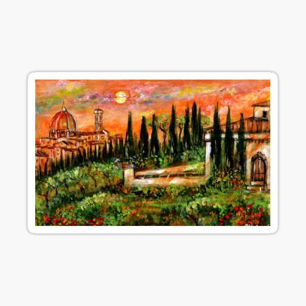 Item preview, VIEW OF SANTA MARIA DEL FIORE FROM FIESOLE FLORENCE designed and sold by BulganLumini.