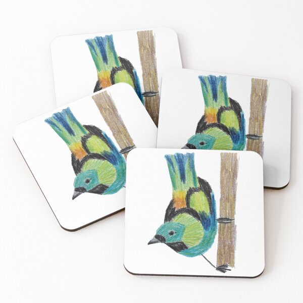 Item preview, Green-headed Tanager designed and sold by woodland-towers.