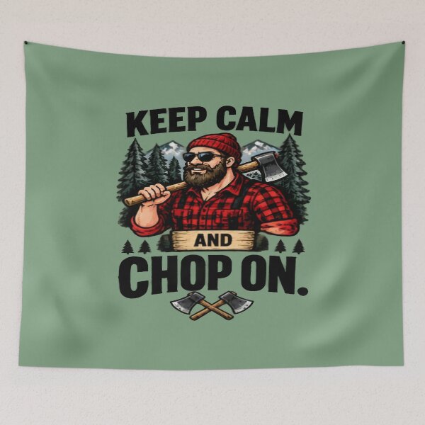Item preview, Keep Calm And Chop On Lumberjack Design designed and sold by FABIOLA1970.