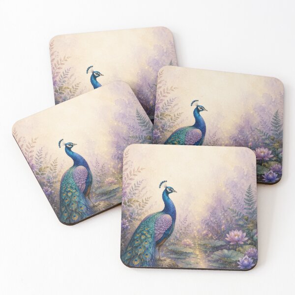 Item preview, PEACOCK AND LOTUS POND Quiet Strength Blooms – Peacock Lotus  designed and sold by Enchanting World.