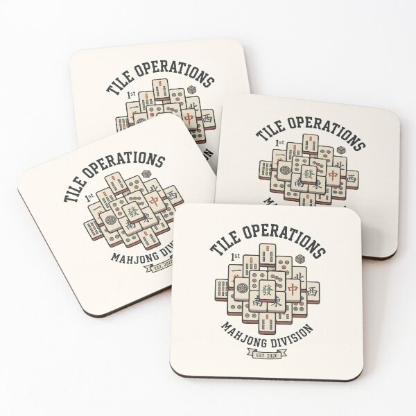 Item preview, Tile Operations - Mahjong Club Retro Game Aesthetic designed and sold by SplashTastic.
