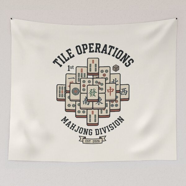 Item preview, Tile Operations - Mahjong Club Retro Game Aesthetic designed and sold by SplashTastic.