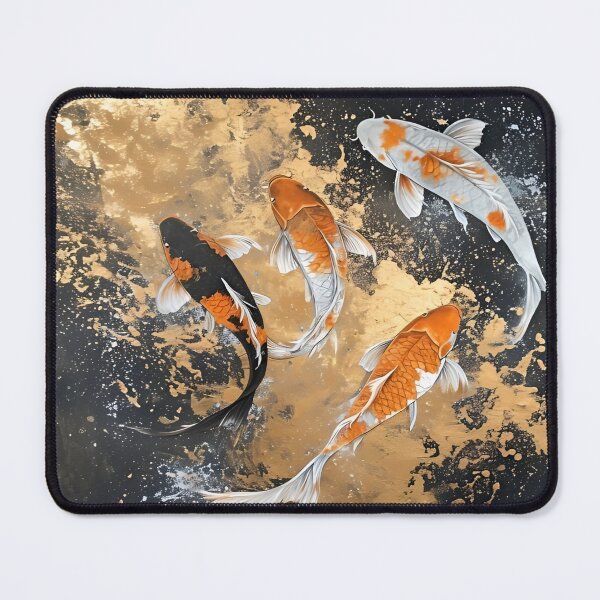 Item preview, Elegant Playful Japanese Koi Fish Swimming In Lotus Pond Seamless Patterns designed and sold by Matt_Smith.