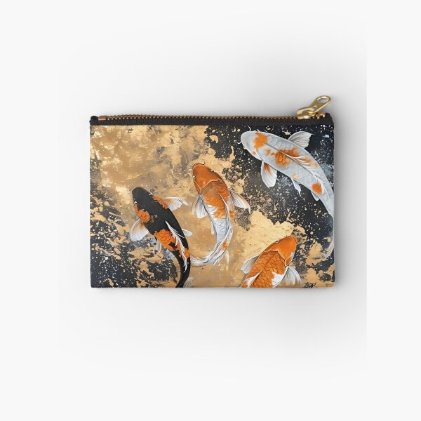 Item preview, Elegant Playful Japanese Koi Fish Swimming In Lotus Pond Seamless Patterns designed and sold by Matt_Smith.