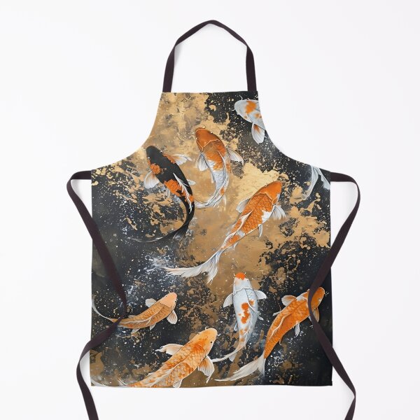 Item preview, Elegant Playful Japanese Koi Fish Swimming In Lotus Pond Seamless Patterns designed and sold by Matt_Smith.