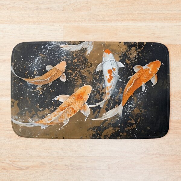 Item preview, Elegant Playful Japanese Koi Fish Swimming In Lotus Pond Seamless Patterns designed and sold by Matt_Smith.