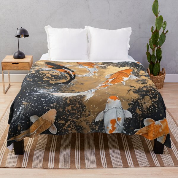 Item preview, Elegant Playful Japanese Koi Fish Swimming In Lotus Pond Seamless Patterns designed and sold by Matt_Smith.