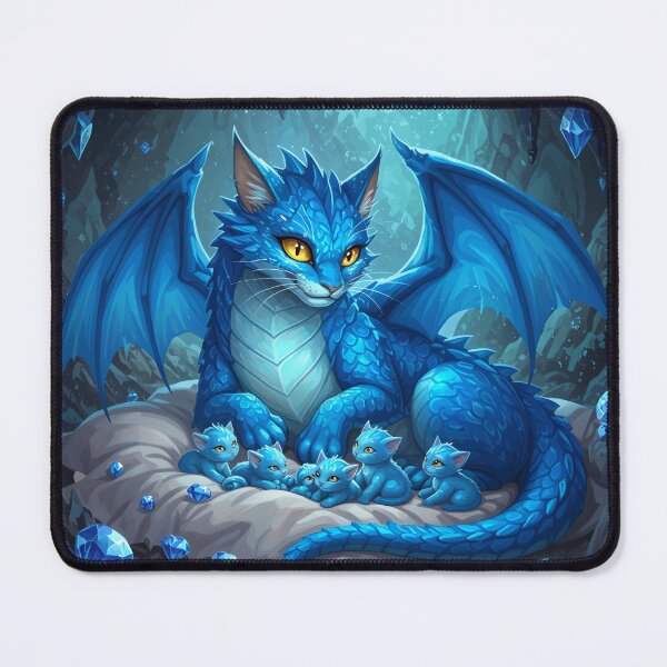 Aperçu de l'œuvre Famille Chat Dragon créée et vendue par Jaenne.studio.