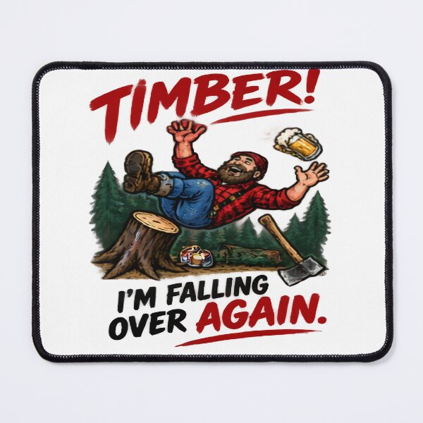 Item preview, Timber Im Falling Over Again Lumberjack Design designed and sold by FABIOLA1970.