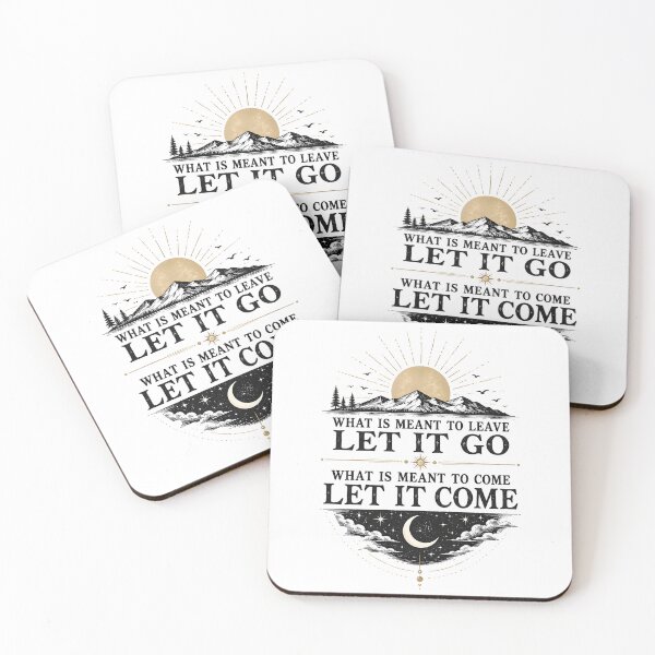 Item preview, What Is Meant to Leave, Let It Go – Spiritual Awakening Quote designed and sold by Rust & Soul.