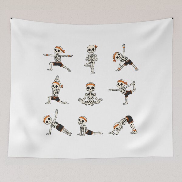 Item preview, Yoga Skeleton Pose Halloween Fitness Lover designed and sold by chattsuede.