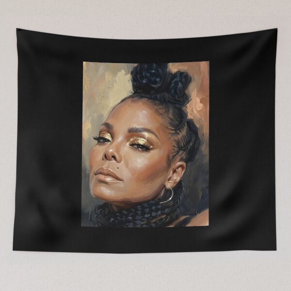 Item preview, Janet Jackson Oil Painting designed and sold by maretsad.