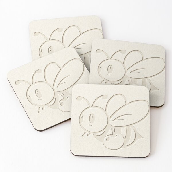Item preview, Minimalist Embossed Honey Bee designed and sold by CherrieBee.