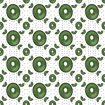 Artwork thumbnail, Kiwi Pattern  by Linaboon
