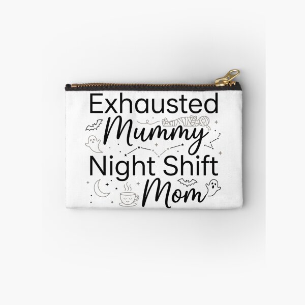 Item preview, Exhausted Mummy Night Shift Mom Funny Halloween Burnout Minimalist designed and sold by KreatoLab.