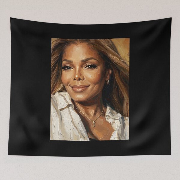Item preview, Janet Jackson Oil Painting designed and sold by maretsad.