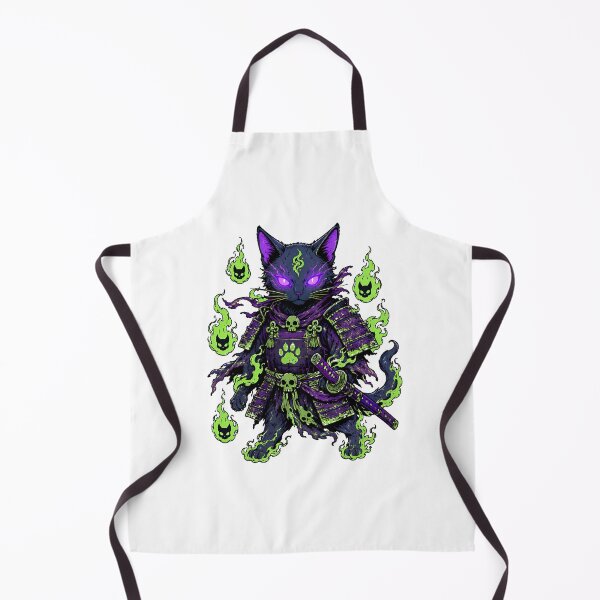 Item preview, Black Cat Samurai Dark Fantasy Anime Feline Warrior designed and sold by chattsuede.