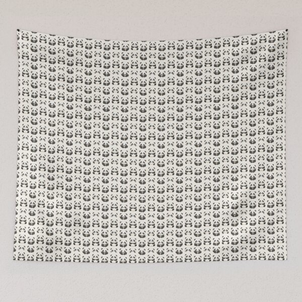 Item preview, Cute Kawaii Panda Doodle Pattern Throw Blanket designed and sold by MR4me.